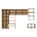 Ver imagem 2 de Quarto Adulto 10 Peças Guarda Roupa Closet Armário 10 Portas 2 Gavetas 100% MDF Savana com Branco