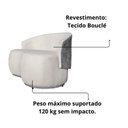 Ver imagem 3 de Namoradeira Sofá Poltrona Orgânica 2 Lugares Bia Boucle Cor:cinza