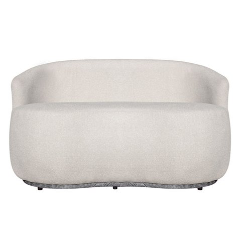 Namoradeira Sofá Poltrona Orgânica 2 Lugares Bia Boucle Cor:cinza