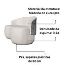 Ver imagem 2 de Namoradeira Sofá Poltrona Orgânica 2 Lugares Bia Boucle Cor:cinza