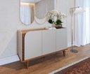 Ver imagem 1 de Aparador Buffet com 3 Portas 136cm Multimóveis Crcol-APA010 Off White/Madeirado