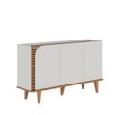 Ver imagem 2 de Aparador Buffet com 3 Portas 136cm Multimóveis Crcol-APA010 Off White/Madeirado
