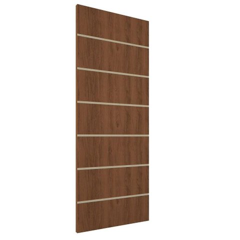 Kit 2 Portas de Madeira Frisada U.v 210cm X 90cm - R50vl Imbuia