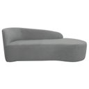 Ver imagem 2 de Recamier Curvo Orgânico 140cm 2 Lugares Lado Direito para Sala Estar Bouclé Paris Cinza