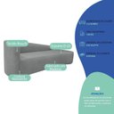 Ver imagem 5 de Recamier Curvo Orgânico 140cm 2 Lugares Lado Direito para Sala Estar Bouclé Paris