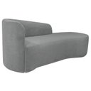 Ver imagem 4 de Recamier Curvo Orgânico 140cm 2 Lugares Lado Direito para Sala Estar Bouclé Paris Cinza