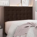 Ver imagem 2 de Cabeceira para Box Queen Sonhare Suede Marrom - D'monegatto