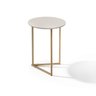 Conjunto de Mesa de Apoio Jade Sala Estar Pé de Aço Dourado - 5