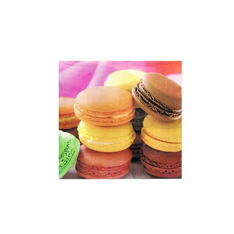 Guardanapo de Papel Decorado Folha Tripla 20 Unidades:macaron