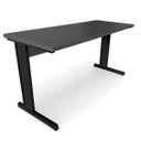 Ver imagem 1 de Mesa Escrivaninha Office Tampo Grosso Industrial 1,50m Cinza Chumbo