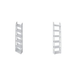 Kit 2 Estantes para Livros 6 Prateleiras Floripa Espresso Móveis - 6 Kit 2 Estantes para Livros 6 Prateleiras Floripa Espresso Móveis - 6