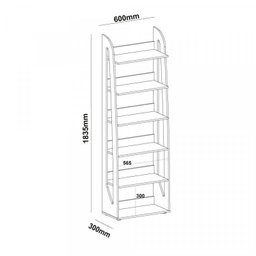 Kit 2 Estantes para Livros 6 Prateleiras Floripa Espresso Móveis - 3 Kit 2 Estantes para Livros 6 Prateleiras Floripa Espresso Móveis - 3