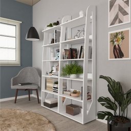 Kit 2 Estantes para Livros 6 Prateleiras Floripa Espresso Móveis - 2 Kit 2 Estantes para Livros 6 Prateleiras Floripa Espresso Móveis - 2