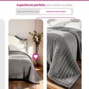 Ver imagem 4 de Manta Cobertor Casal Corttex Luster Canelada 180x220cm Microfibra Antialérgico Super Macio Premium
