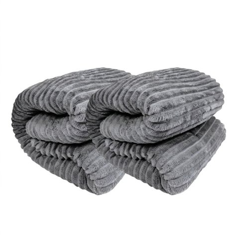 Manta Cobertor Casal Corttex Luster Canelada 180x220cm Microfibra Antialérgico Super Macio Premium