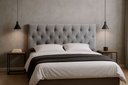 Ver imagem 1 de Cabeceira Capitonê Cama Casal 1.40 Dubai Cinza