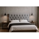 Ver imagem 1 de Cabeceira Capitonê Cama Casal 1.40 Dubai Cinza