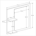 Ver imagem 5 de Conjunto Gabinete com Espelheira e Cuba para Banheiro Adonis 60cm Pérola com Adesivo Ripado - Oferta