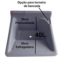 Ver imagem 3 de Gabinete em Plástico Abs com Tanque de Fibra 40 Litros e Torneira de Mesa