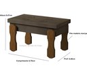 Ver imagem 2 de Puff, Recamier Captone Madri Pés de Madeira 0,70 Cor Marrom - Comprar Moveis em Casa