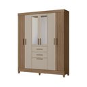 Ver imagem 4 de Guarda Roupa Roupeiro Malta 7 Portas 2 Gavetas com Espelho Carvalho Fendi Moval
