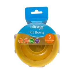 Kit Bowl Infantil 3 Peças Colors Clingo 300ml - 8