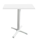 Ver imagem 1 de Mesa Ômega Ferro Branco 74 Cm (alt) Base em X Tampo Mdp Quadrado Branco 80 Cm (larg) X 2,50 Cm (alt
