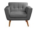 Ver imagem 1 de Poltrona Decorativa Bruna Cadeira Living Moderna Recepção Escritório - Suede Grafite
