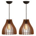 Ver imagem 1 de Pendente Mdf Poptem duo catedral madeira