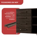 Ver imagem 7 de Cômoda Multifuncional 8 Gavetas com Nicho e Rodízios em Gel Capuccino Carol