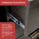 Ver mais imagens de Cômoda Multifuncional 8 Gavetas com Nicho e Rodízios em Gel Capuccino Carol