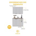 Ver imagem 5 de Armário de Cozinha Modulada Compacta Fidelitá Nara 100% MDF 2 Peças 120cm 6 Portas 2 Gavetas sem