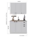 Ver imagem 4 de Armário de Cozinha Modulada Compacta Fidelitá Nara 100% MDF 2 Peças 120cm 6 Portas 2 Gavetas sem