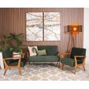 Ver imagem 1 de Conjunto de Poltronas Estofadas em Madeira Maciça Cléo Verde – Straub Web