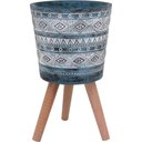 Ver imagem 1 de Cachepô Resina 54x32x32cm Cinza Vaso Decorativo Enfeite Casa Planta