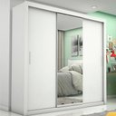 Ver imagem 1 de Guarda Roupa Casal com Espelho 3 Portas de Correr 4 Gavetas Melissa Glass