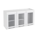 Ver imagem 1 de Armário de Cozinha de Aço Aéreo Triplo 105cm Rose Multimóveis Glass CR6088 Branco