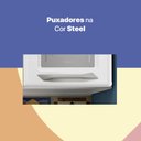 Ver imagem 4 de Armário de Cozinha de Aço Aéreo Triplo 105cm Rose Multimóveis Glass CR6088 Branco