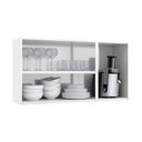Ver imagem 3 de Armário de Cozinha de Aço Aéreo Triplo 105cm Rose Multimóveis Glass CR6088 Branco