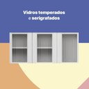 Ver imagem 5 de Armário de Cozinha de Aço Aéreo Triplo 105cm Rose Multimóveis Glass CR6088 Branco