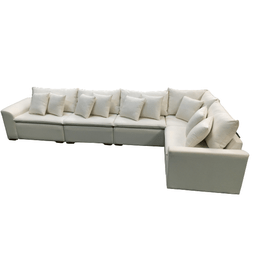Sofá Modular Riviera Linho Creme - Meu Estofado Sofá Modular Riviera Sala Quarto Recepção Hall Hotel - 7
