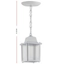 Ver imagem 3 de Luminária Pendente 37cm Vintage Lâmpada E27 Branco Casa Jardim Hall Entrada