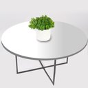 Ver imagem 3 de Mesa de Centro Redonda Sense- Base Ferro 350- Tampo Pintado Branco Ø 60 Cm