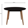 Conjunto Mesa Redonda Leda 100cm com 4 Lugares Cadeiras Leda Estofada Sala Cozinha Jantar - 4