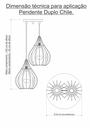 Ver imagem 4 de Kit Duplo Pendente Chile, Luminária de Teto Cozinha e Sala, Lustre Gota Rústico em Madeira MDF (18x2