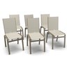 Kit 6 Cadeiras Jantar Gourmet Alumínio Fendi Tela Bege - 1