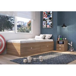 Cama Solteiro 80 Com 4 Portas Tokio Art in Móveis Montana - 2