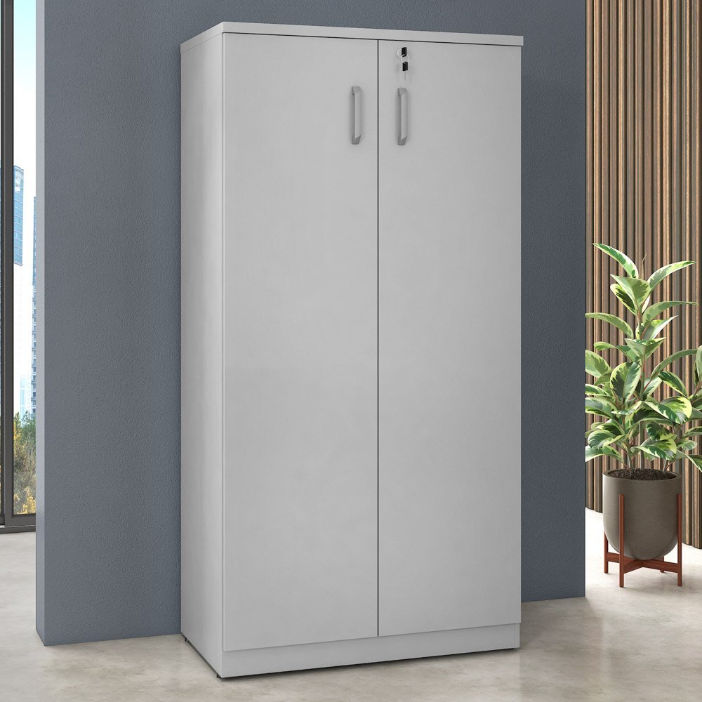 Armário de Escritório Alto 2 Portas com Chave Web30 G04 Cinza Armário de Escritório Alto 2 Portas com Chave Web30 G04 Cinza