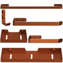 Ver imagem 1 de Kit Acessórios para Banheiro Rose Gold 6 Peças Plus