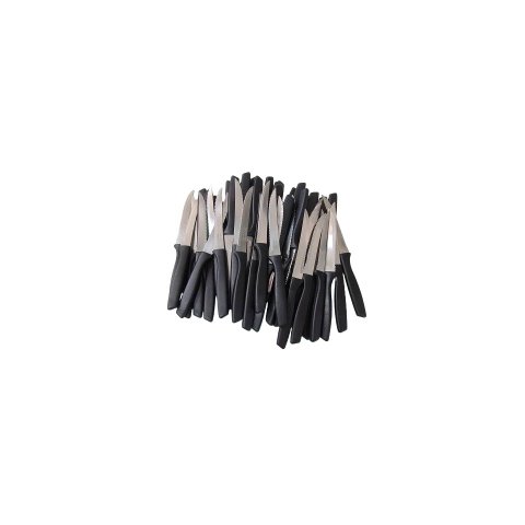 Facas para Carne Martinazzo Lamina Inox Cabo Preto 100 Peças